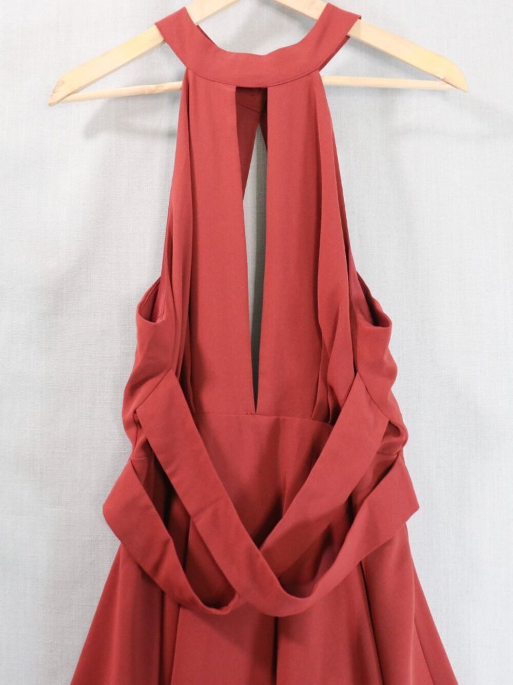 LuLu's Cross Your Heart Wine Red Skater Dress XL Burgundy Fit & Flare Mini - Picture 5 of 14